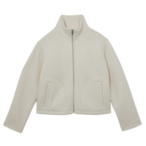 REISS Darrion Wool Felted Funnel-Neck Jacket